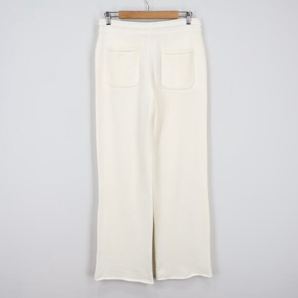NWT J.Crew Women's Heritage Terry Wide-Leg Relaxed Fit Sweatpant Ivory Small - Picture 3 of 9
